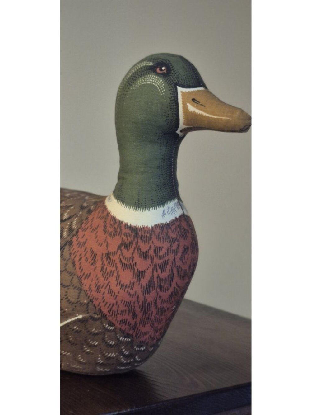 Mallard Duck Decoy Fabric Stuffed Vintage Collectible - Picture 2 of 6